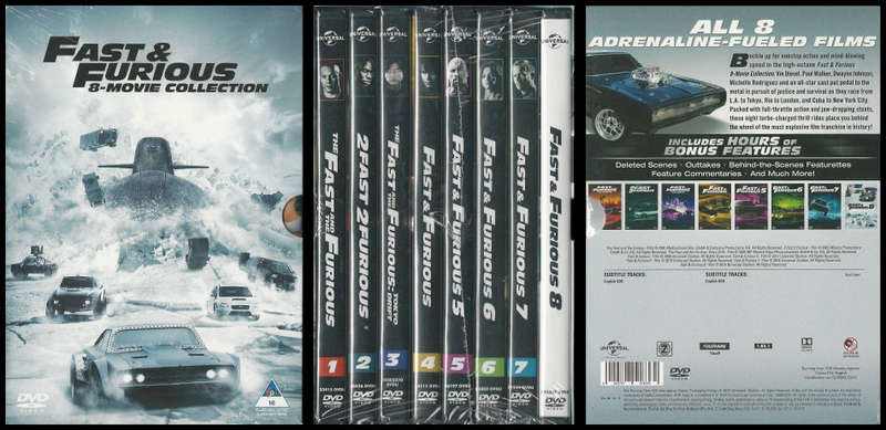 FAST and Furious.  8 movie collection.  NEW and sealed.   Immediate shipping!
