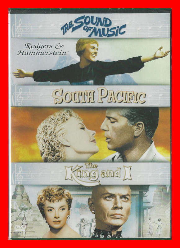 Sound of Music / South Pacific / The King and I. 3 Movie collection.  Brand new. Immediate shipping!