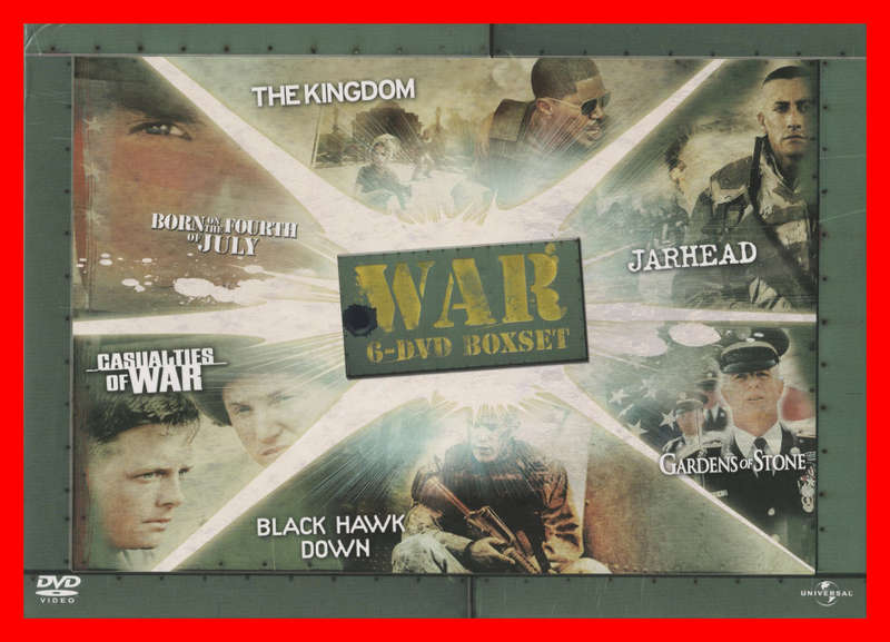 6 WAR MOVIES box set.  NEW and sealed.  6 Individual DVDs.  Immediate shipping!