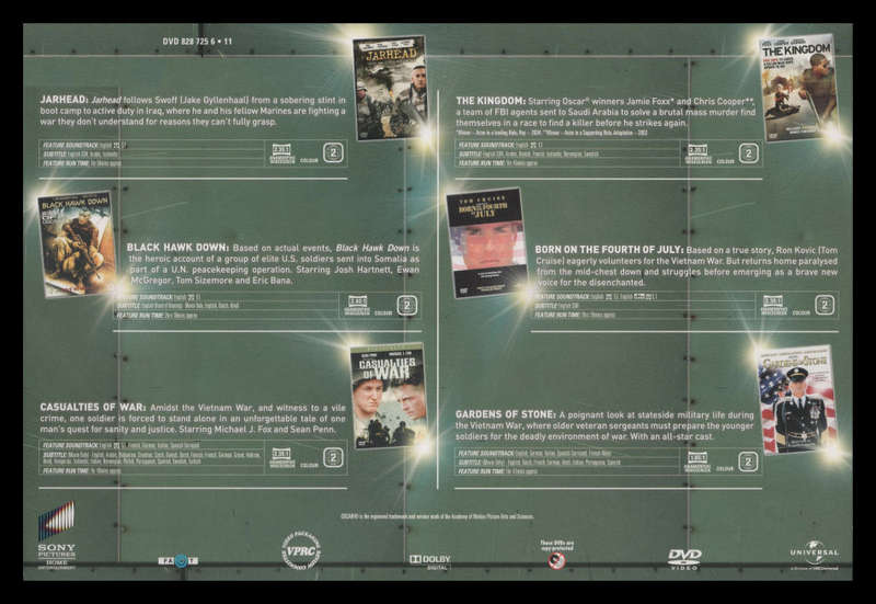 6 WAR MOVIES box set.  NEW and sealed.  6 Individual DVDs.  Immediate shipping!