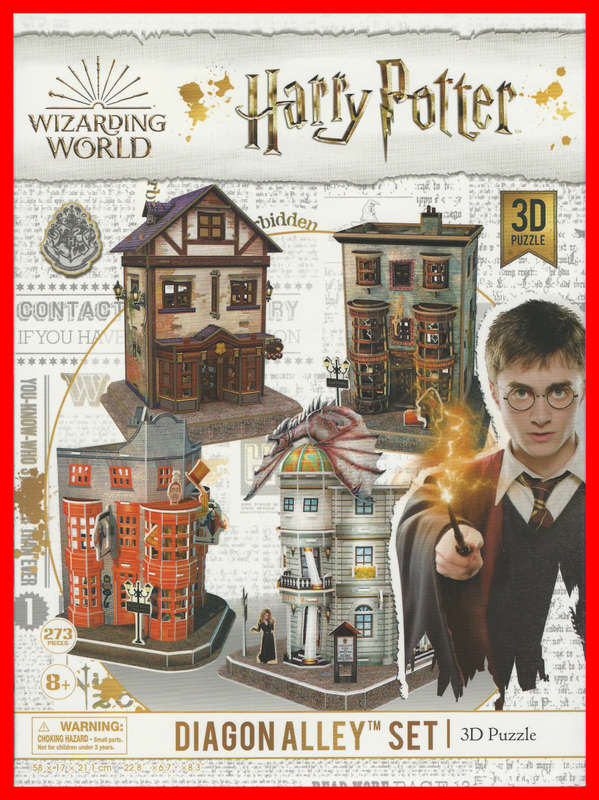 HARRY POTTER Wizarding World.  4 in 1 3D puzzle.  DIAGON ALLEY.  Brand new and sealed.