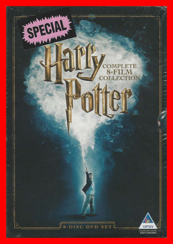 HARRY POTTER.  8 DVD box set (contains 8 individual DVDs).  Brand new and sealed.