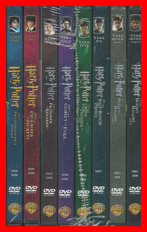 HARRY POTTER.  8 DVD box set (contains 8 individual DVDs).  Brand new and sealed.
