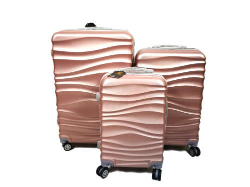 On Special Set of 5 Lightweight ABS Material  Wave Style Travel Luggage Suitcase/