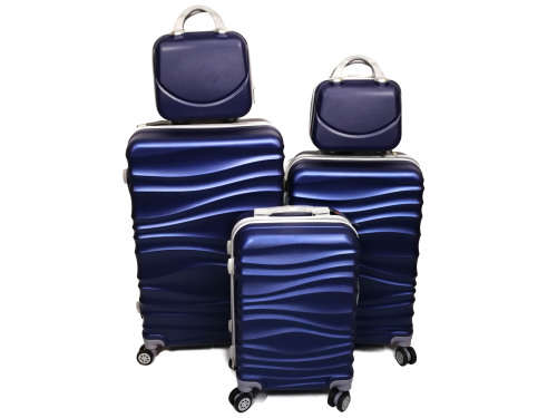 On Special Set of 5 Lightweight ABS Material  Wave Style Travel Luggage Suitcase/