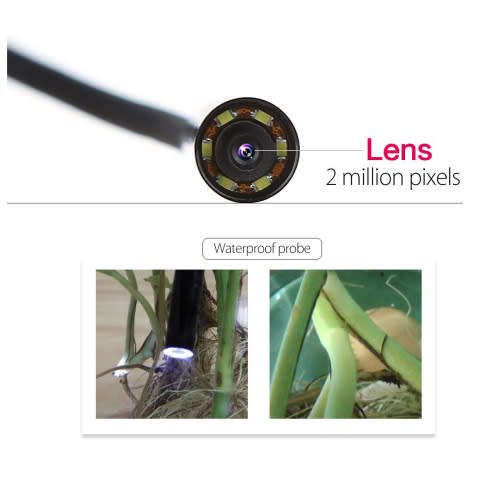 7M USB Waterproof Endoscope Borescope Snake Inspection Camera