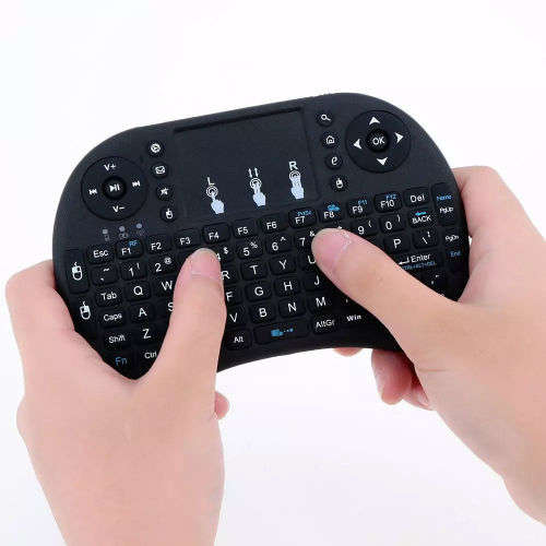 Wireless Mini Keyboard with Touchpad for Android TV Box and XBOX360/PS3 and PC Black