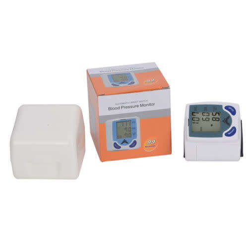 Digital LCD Wrist Blood Pressure Monitor Heart Beat Rate Pulse Meter Measure