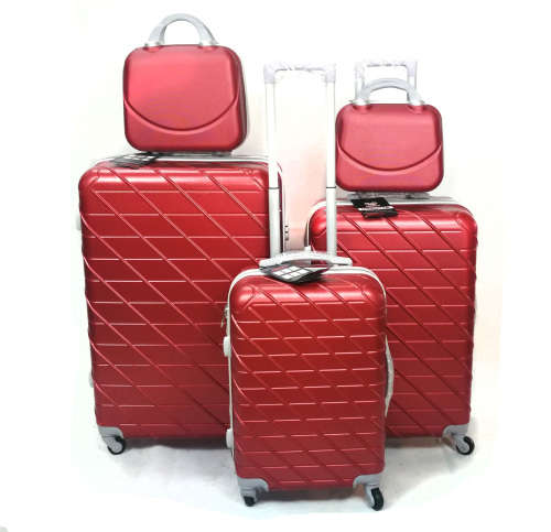 On Special Set of 5 Lightweight ABS Material  Travel Luggage Suitcase/Red