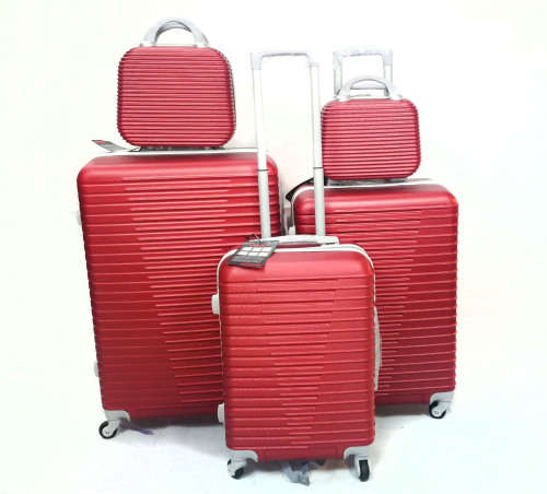 On Special Set of 3/5 Lightweight ABS Material  Travel Luggage Suitcase/Red