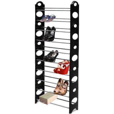 10-Tier Stackable Shoe Rack