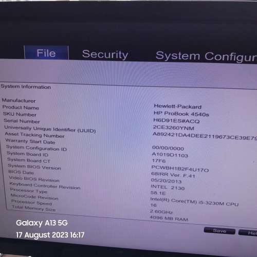 HP PROBOOK 4540s i5 8GB RAM 1TB HDD