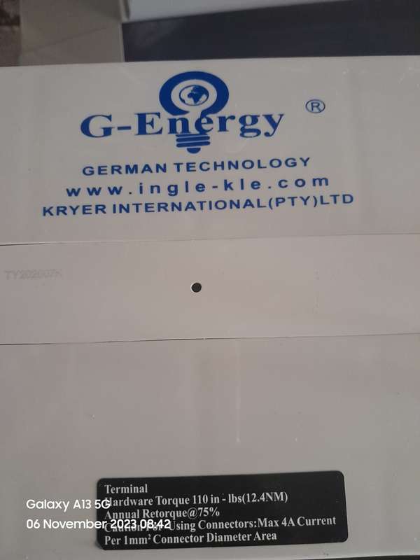 120AH 12V DEEP CYCLE GEL BATTERY  G-ENERGY GERMANY  TECHNOLOGY