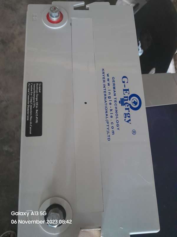 120AH 12V DEEP CYCLE GEL BATTERY  G-ENERGY GERMANY  TECHNOLOGY