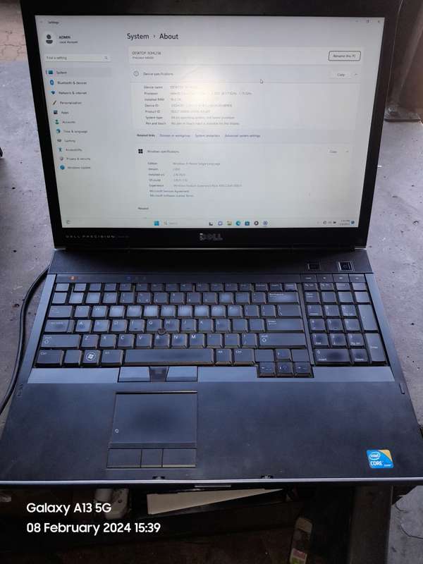 16GB RAM DELL PRECISION M6500 CORE i7  Q820 WITH 2 HDD