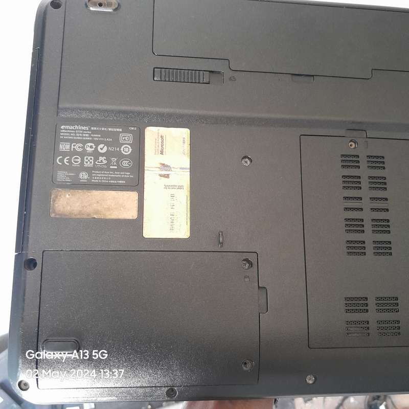 EMACHINES G725 PENTUM (R) DUAL CORE WITH 2 HARD DRIVE SLOTS LAPTOP