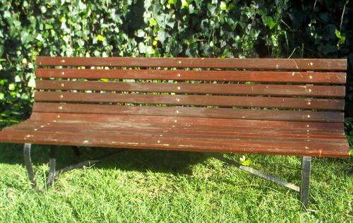 LARGE, HEAVY AND SOLID GARDEN BENCH-EXCELLENT CONDITION