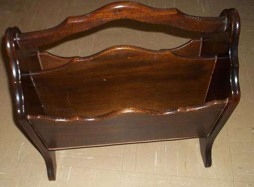 VINTAGE IMBUIA  (?) MAGAZINE RACK