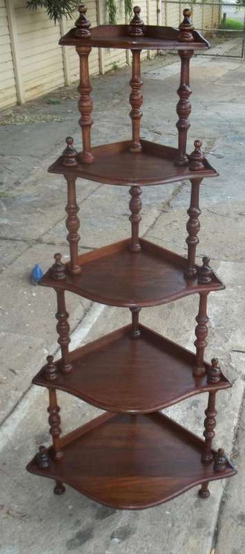 LARGE VINTAGE 5 TIER WHAT-NOT