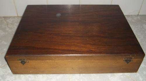 WOODEN CUTLERY BOX WITH TRAY