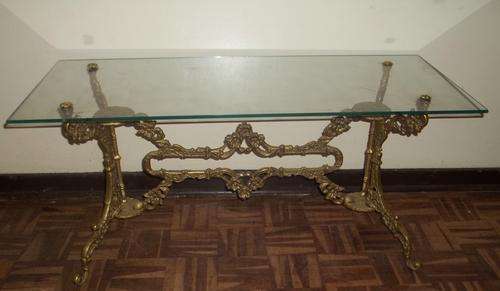 HEAVY AND SOLID, CASTED BRASS COFFEE TABLE-MAYBE 1900'S
