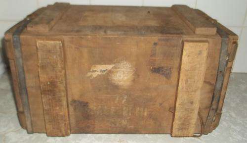 OLD WOODEN AMMUNITION CRATE