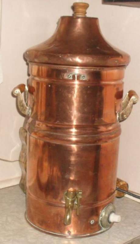 LARGE COPPER URN WITH TAP & ADJUSTABLE THERMO