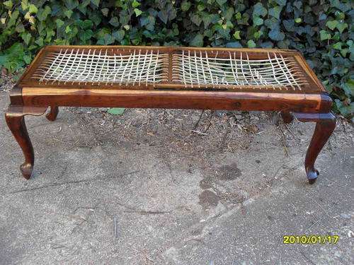 LARGE 2 SEATER TEAK RIEMPIES BENCH
