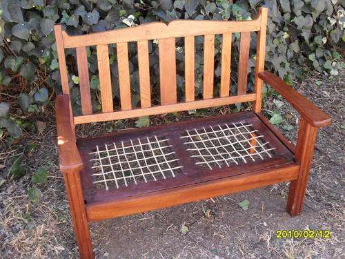 ANTIQUE OAK RIEMPIES 2 SEATER BENCH