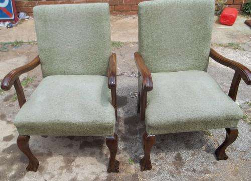 VINTAGE BALL & CLAW LOUNGE CHAIRS