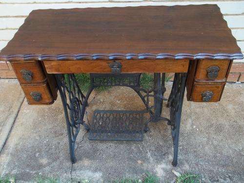 VINTAGE SINGER CABINET REFURBISHED AS A DESK