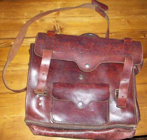 LARGE GENUINE LEATHER SHOULDER BAG