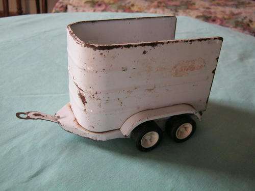 Vintage 1960's Pressed Steel Tonka Stables Horse Trailer