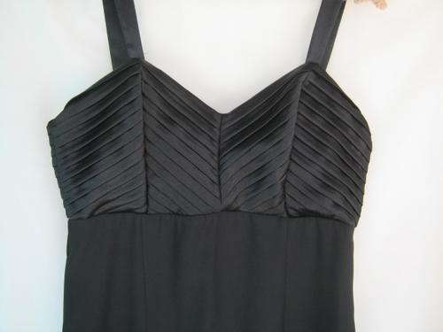 Delswa Gold (32) Long Black Evening Dress with Slip on the Side