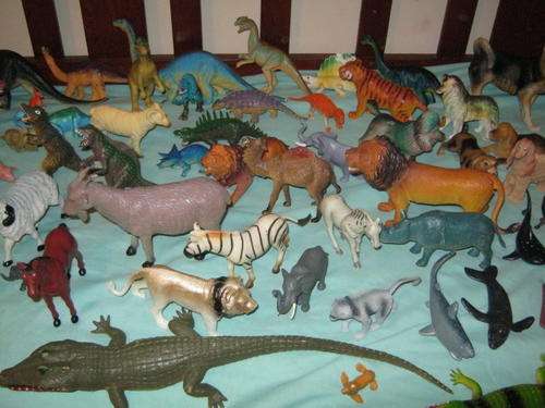 Lot of 122 Farm animals, Sea animals, Dinosaurs, Wild animals.