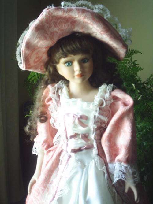 Porcelain Doll With Stand (58cm)
