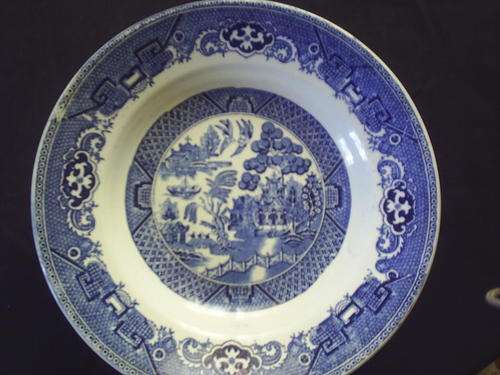 Collectable Willow Pattern Soup Plate (+/- 23.5cm)