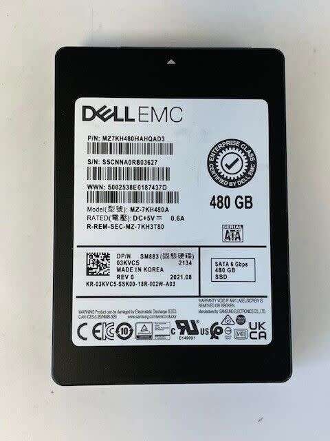 SAMSUNG SM883 480GB (DELL P/N 3KVC5)