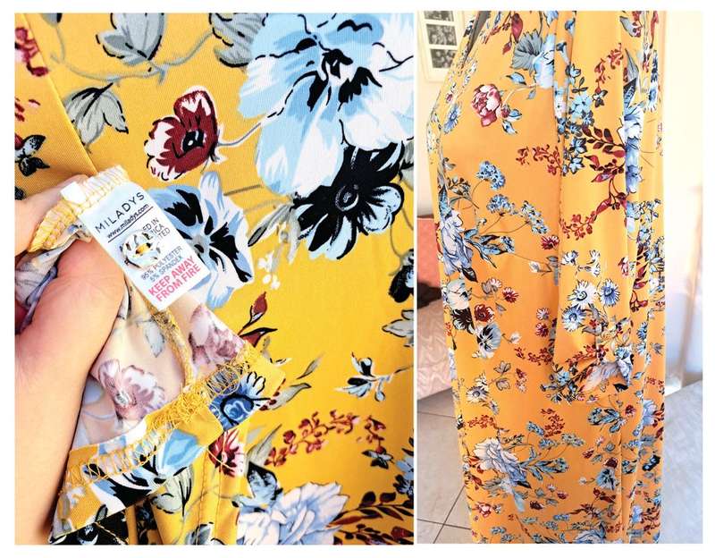 Miladys yellow floral print dress. Size: XL / 40