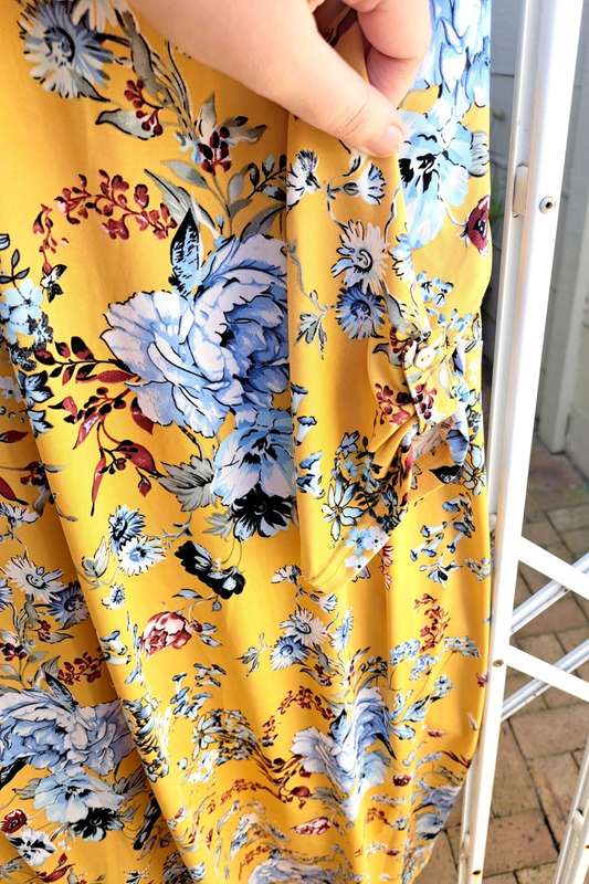 Miladys yellow floral print dress. Size: XL / 40