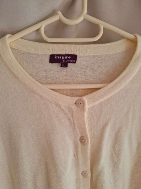 Inspire by Judys pride cream button down sweater - Size XL.