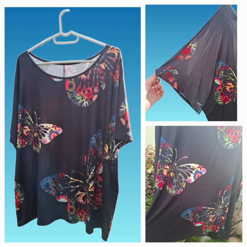 TEMU Butterfly print Tshirt. Size 3XL