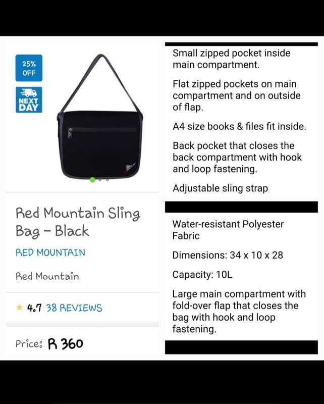Red mountain sling bag