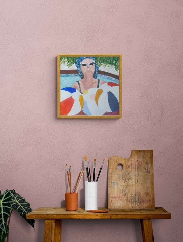 Lazy Susan in oil on canvas