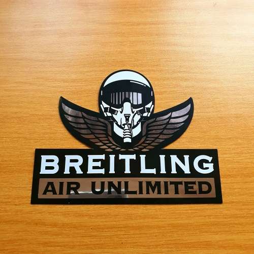 BREITLING AIR UNLIMITED SILVER STICKER (12 x 9,5)cm