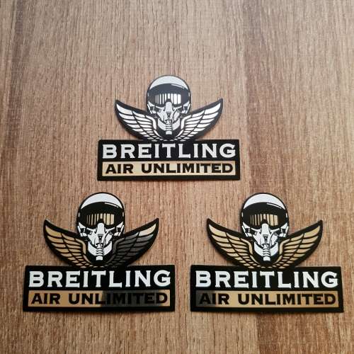 BREITLING AIR UNLIMITED SILVER STICKER  (7x5,5)cm