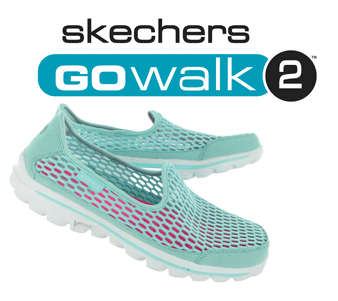 LADIES SKECHERS GO WALK 2 SUPER BREATHE MINT SNEAKERS