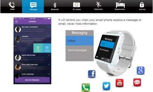 Local Stock. Bluetooth Smart Watch. Pair and control your cell phone. Black + White colors