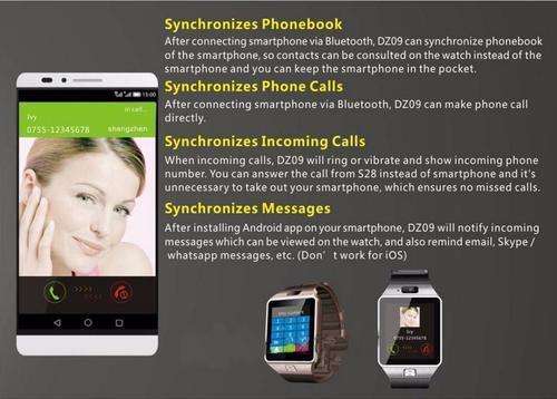 Local Stock. Smart Watch Phone with onboard call function and camera. Black and Silver colors