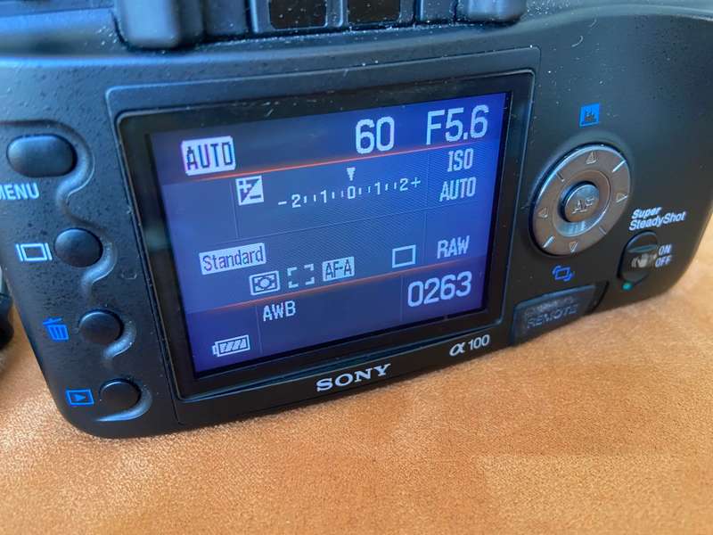 Sony Alpha A100 Digital SLR Camera, 18-70mm + 300mm Telephoto Lenses + Bags